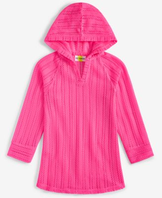 Epic Threads - Big Girls Hooded Mesh Cover-Up