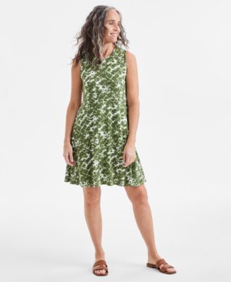 Style & Co - Women's Blooming Florals Printed Sleeveless Flip-Flop Dress