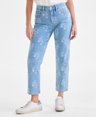 Style & Co - Petite Mid-Rise Curvy Roll-Cuff Capri Jeans