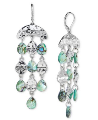 Style & Co - Crystal Silver-Tone Chandelier Earrings