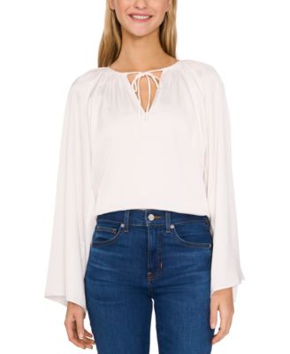 CeCe - Women's Raglan-Sleeve Tie Round-Neck Top