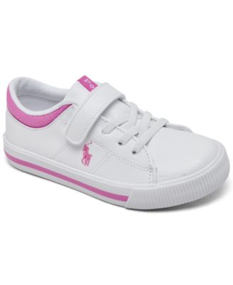 Polo Ralph Lauren - Toddler Girls Elmwood Fastening Strap Casual Sneakers from Finish Line