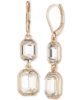Lauren Ralph Lauren - Gold-Tone Crystal Double Drop Earrings