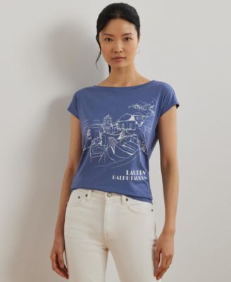 Lauren Ralph Lauren - Women's Cotton-Blend Jersey Graphic Tee