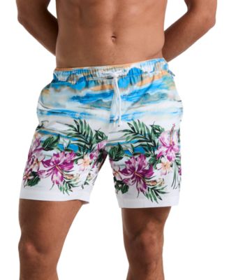 Original Penguin - Men's Hibiscus Printed Swim Shorts