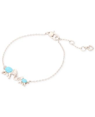 kate spade new york - Silver-Tone Mama Elephant Stone Charm Bracelet