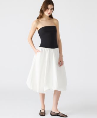 Steve Madden - Women's Oliver Mixed-Media Bubble-Hem Dress