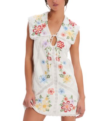 Free People - Women's Willow Embroidered Cotton Mini Dress