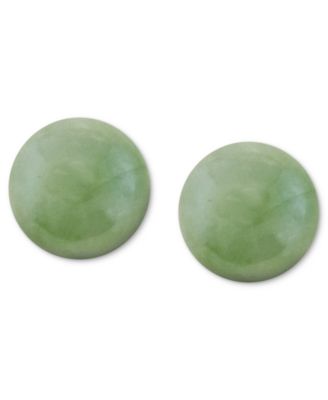 Macy's - Dyed Jade Studs Set in 14k Gold