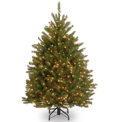 National Tree Company - National Tree 4 .5' Dunhill Fir Hinged Tree with 450 Clear Lights