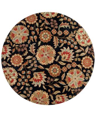 Livabliss - Athena ATH-5017 Black 6' Round Area Rug