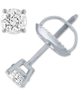 Macy's - Diamond Stud Earrings (1/3 ct. t.w.) in 14k White Gold or Yellow Gold