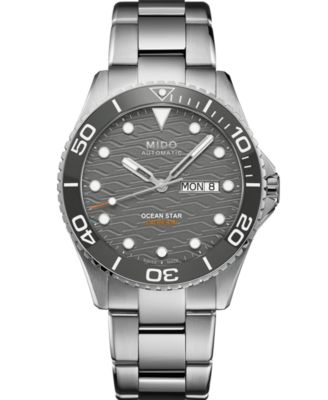 Mido - Men's Swiss Automatic Ocean Star Stainless Steel Bracelet Watch 43mm