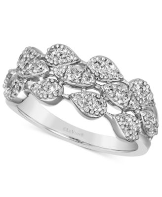 Le Vian - Vanilla Diamond Pear Mini Cluster Triple Row Ring (5/8 ct. t.w.) in Platinum