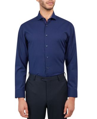 MICHELSONS OF LONDON - Men's Dot-Print Dress Shirt
