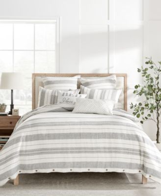 Levtex - Home Monroe Stripe Textured 3-Pc. Comforter Set, Full/Queen