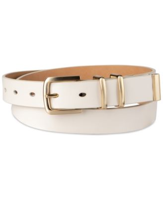 Calvin Klein - Women's Modern Mixed-Media Skinny Belt