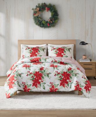 Design Lab - Poinsettias 3-Pc. Comforter Set