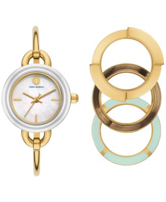 Tory Burch - Women's Gold-Tone Stainless Steel Bangle Bracelet Watch 27mm Set
