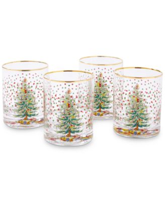 Spode - Christmas Tree Polka Dot Double Old-Fashioned, Set of 4