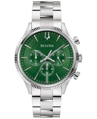 Bulova - Men's Chronograph Stainless Steel Bracelet Watch 42mm