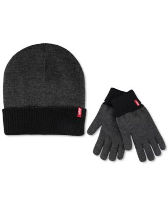 Levi's - Men's Contrast Beanie & Logo Glove Set