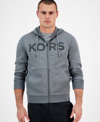 Michael Kors - Men's Textured-Logo Zip Hoodie