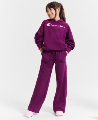 Champion - Big Girls Wide-Leg Fleece Sweatpants