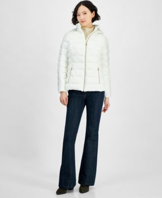 Michael Kors - Women's Hooded Zip Packable Down Puffer Coat