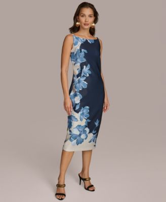Donna Karan New York - Women's Floral Print Sleeveless Sheath Dress