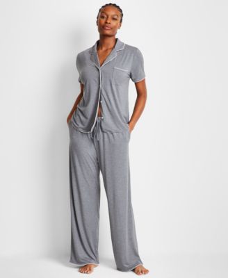 State of Day - Women's Fluid Knit Notched Pajama Set