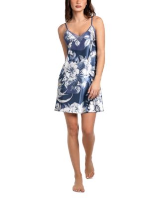 Linea Donatella - Women's Flying Garden Floral Satin Chemise