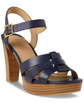 Lauren Ralph Lauren - Women's Soffia Ankle-Strap Slingback Dress Sandals