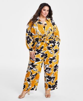 Nina Parker - Floral-Print Blouse & Floral-Print Pants