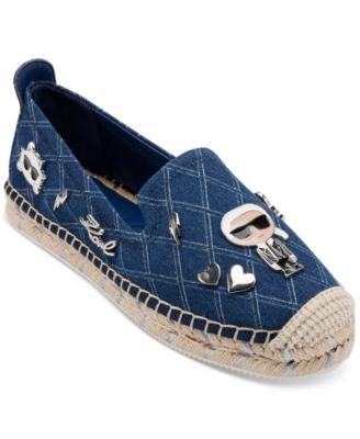 KARL LAGERFELD PARIS - Women's Michaela Embellished Slip-On Espadrille Flats