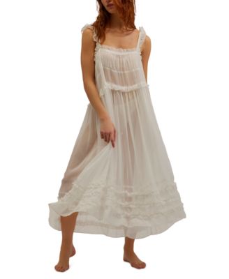 Free People - Women's Moon Phase Sheer Midi Nightgown