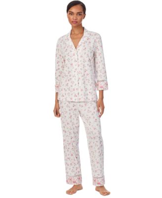 Lauren Ralph Lauren - Women's 3/4-Sleeve Ankle-Pant Pajama Set