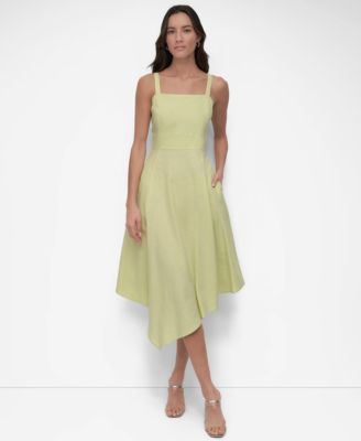 DKNY - Women's Sleeveless Paneled Asymmetric Dress