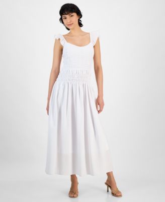 And Now This - Petite Scoop-Neck Ruched Maxi Dress