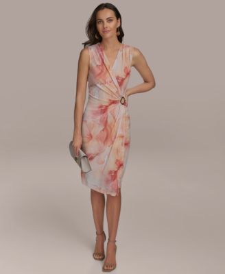 Donna Karan New York - Women's Sleeveless Faux-Wrap Dress