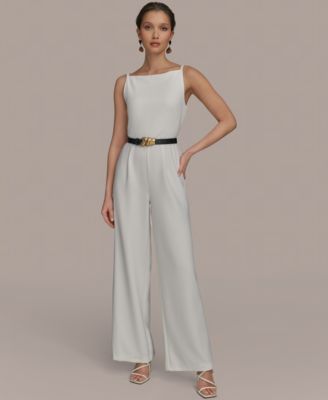 Donna Karan New York - Women's Belted Straight-Leg Jumpsuit