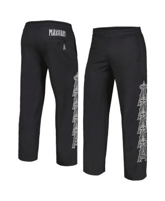 PLEASURES - Men's Black Los Angeles Angels Pitcher Track Pants