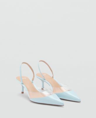 MANGO - Women's Vinyl Panel Heeled Shoes
