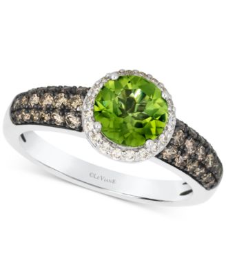 Le Vian - Green Apple Peridot (1-1/3 ct. t.w.) & Diamond (1/2 ct. t.w.) Ring in 14k White Gold