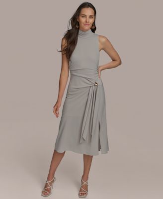 Donna Karan New York - Women's Sleeveless Side-Tie Jersey Midi Dress