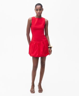 MANGO - Women's Short Balloon-Effect Dress
