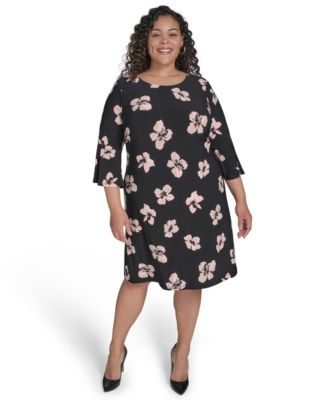 Tommy Hilfiger - Plus Size Jersey Floral-Print Shift Dress