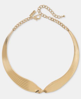 I.N.C. International Concepts - Textured Twist Collar Necklace, 16" + 3" extender